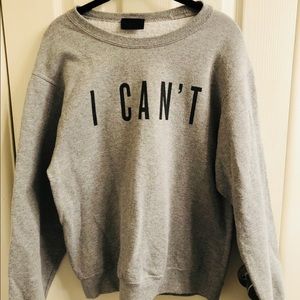 Nasty Gal x Private Party I Can't Sweatshirt S